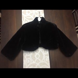 Crop fur coat